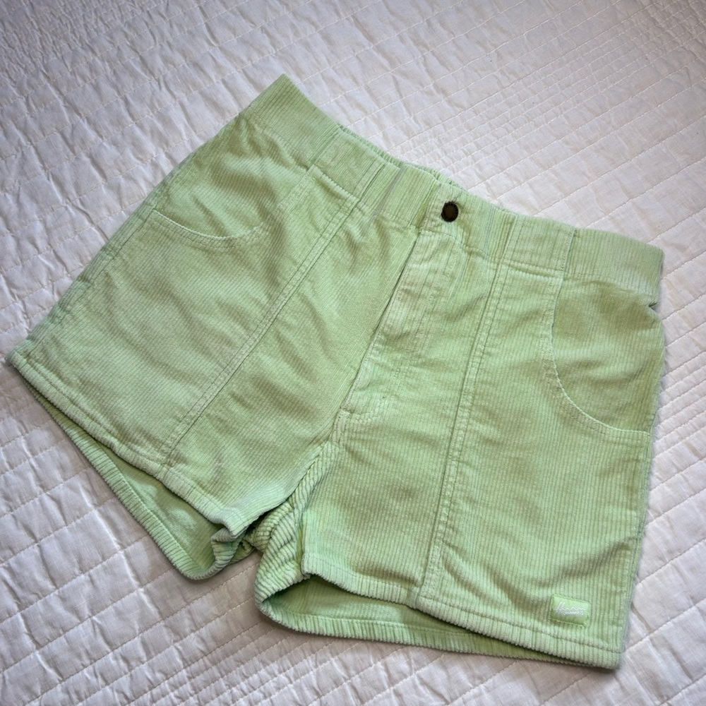 Hammies High Waisted Corduroy Shorts Mint Green
